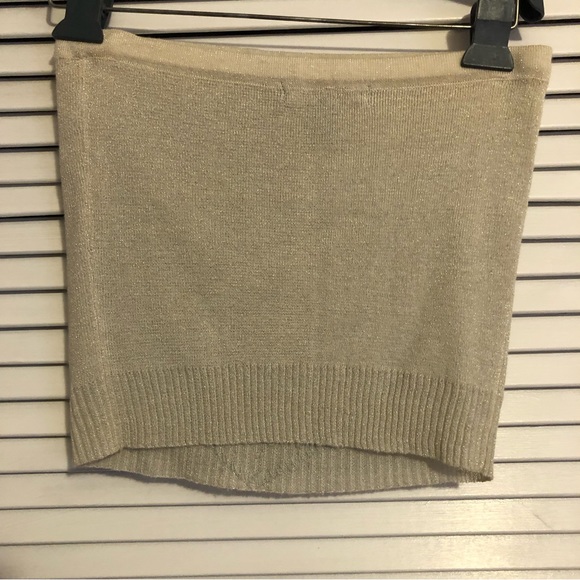 52 Weekends Tube Top M and Worth Petites Satin Pants 8 Silver Grey - Picture 3 of 7